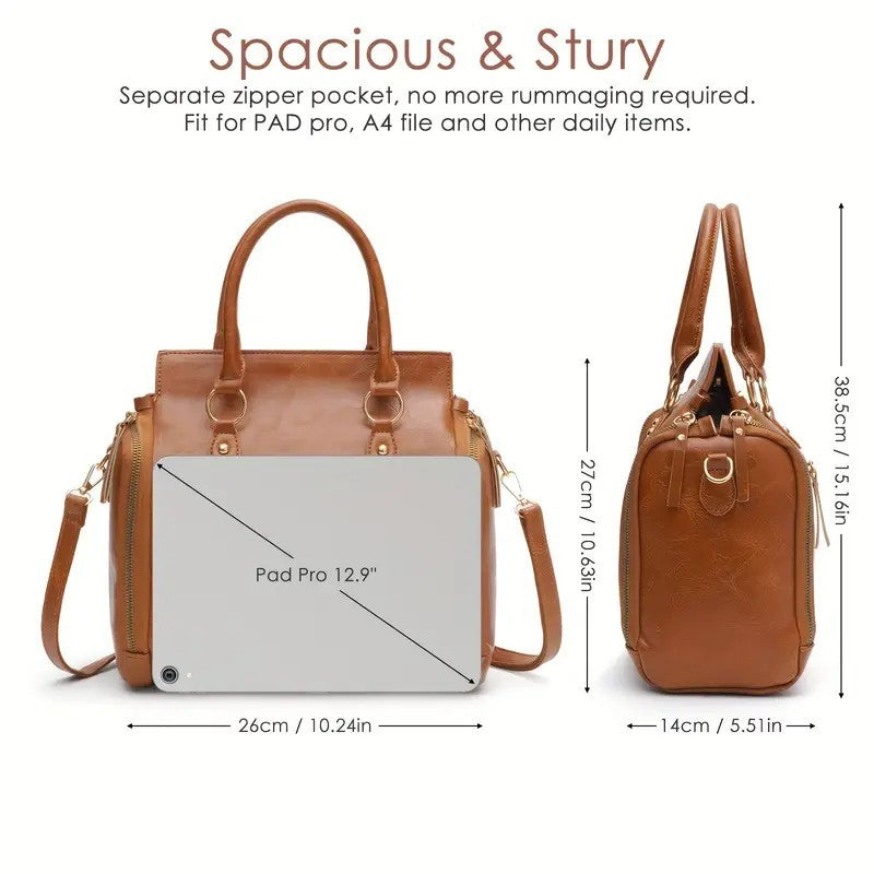 Women's Multifunctional Leather Shoulder Bag Handbag - Dana Fashion
