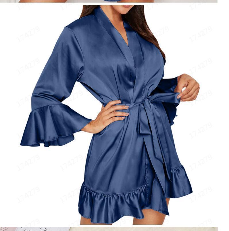 European And American Lace Up Ruffles Nightgown Women - Dana Fashion