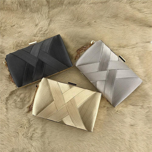 Dinner Satin Fashion Tassel Clutch - DanaFashionstore