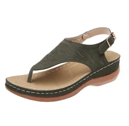 Summer Shoes Roman Retro Style Clip Toe Sandals Women Ankle Buckle Shoes - DanaFashionstore