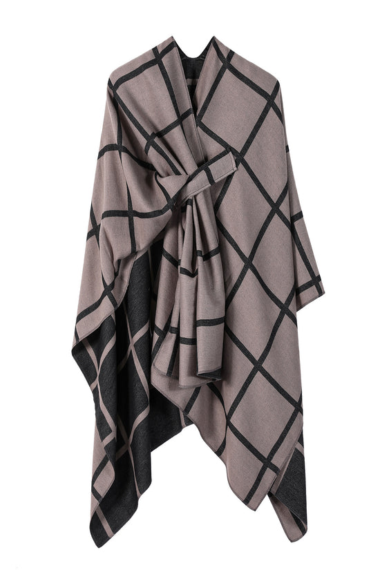 Women's Fashion Gingham Check Warm Scarf