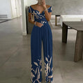 Fashion One-Shoulder Print Jumpsuit 2026 - Temperament Party Jumpsuit - DanaFashionstore