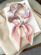 Artificial Silk Striped High-grade Korean Style Stylish Beach Arm Bag Silk Scarf - DanaFashionstore