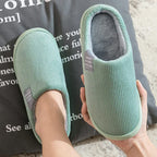 Indoor Corduroy Shoes Warm Plush Home Slipper Anti Slip Floor Bedroom Shoes Autumn Winter - DanaFashionstore