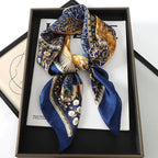 Artificial Silk Striped High-grade Korean Style Stylish Beach Arm Bag Silk Scarf - DanaFashionstore