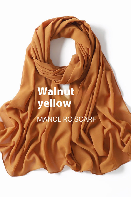 Pure Color Pearl Chiffon Scarf Headcloth Veil Chiffon Scarf