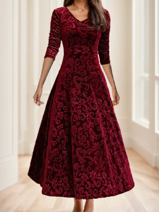 Floral Paisley Pattern Velvet Dress $39.31 Dana Fashion Color: Black Size: 2XL Women's clothing Product information: Sleeve Length: Sleeve Fit Type: Slim Fit Length: Mini Material: Woven Fabric Composition: 100% Polyester Packing list: Dress*1 Size inform