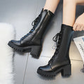 Martin boots with round toe side zip - DanaFashionstore