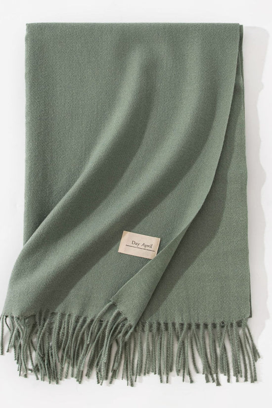 Pure Color Artificial Cashmere Scarf Women's Winter High-grade Shawl
