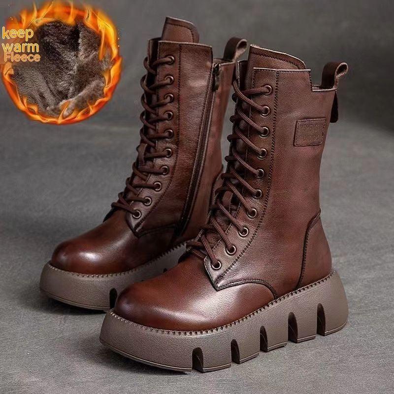 Fleece-lined Thick Cotton Mid-calf Women's Single Boots - DanaFashionstore