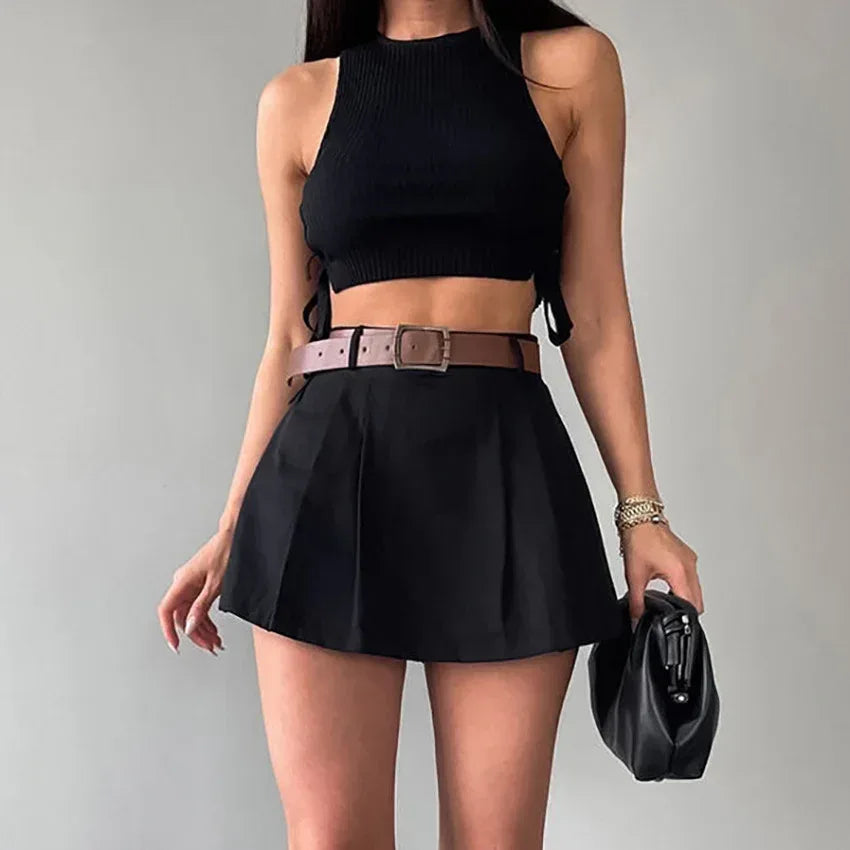 Women's Fashion Solid Color High Waist Skirt - DanaFashionstore