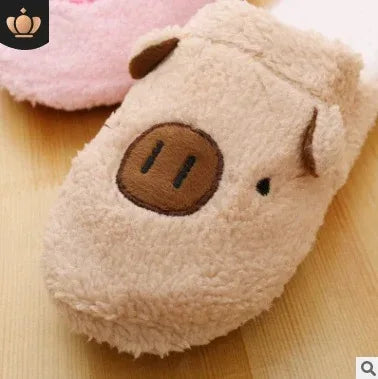 Couple models cartoon pig cotton slippers month cotton slippers home floor soft slippers warm - DanaFashionstore