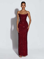 Slim-fit Sleeveless Sequin Maxi Evening Gown