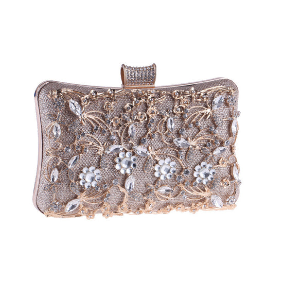 Hollow diamond cheongsam bag rhinestone bag clutch shoulder - Dana Fashion