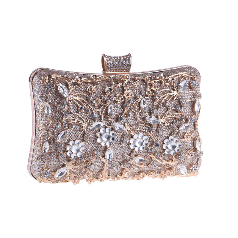 Hollow diamond cheongsam bag rhinestone bag clutch shoulder - Dana Fashion