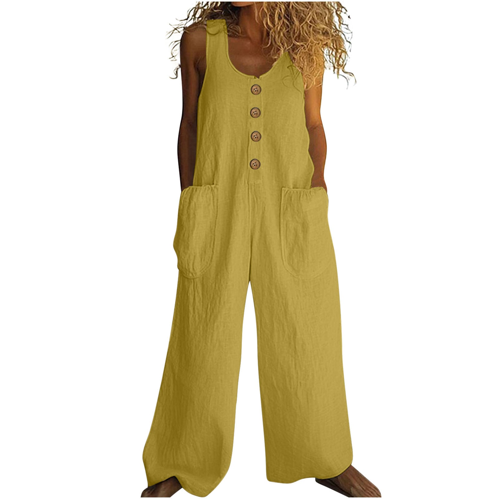Sleeveless Casual One-piece Wide Leg Jumpsuit