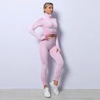 3PCS Yoga Set Seamless Sport Set Women Gym Clothing Leggings Women Crop Top Sports Bra Women Fitness Gym Set Womens Outfits Tracksuit - DanaFashionstore