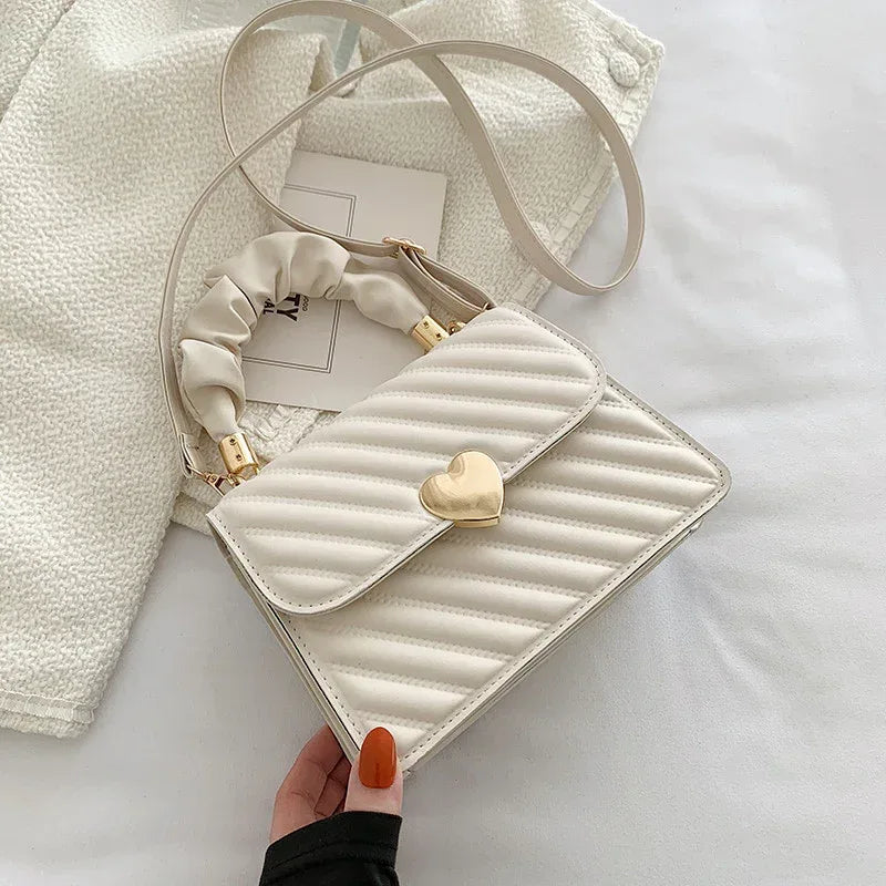 Women Handbags Fashion Chain Shoulder Bags With Love Metal Design - DanaFashionstore