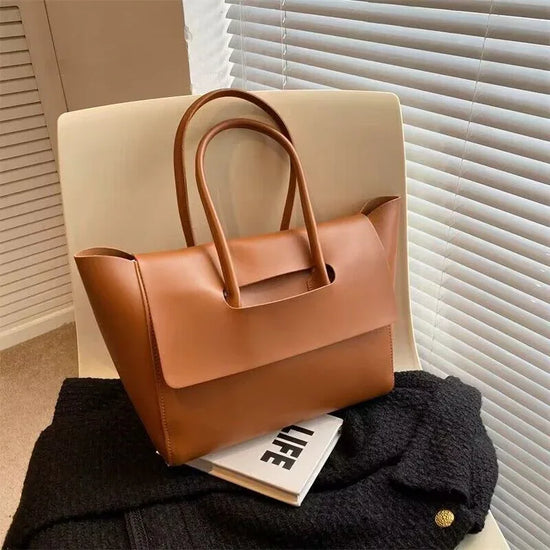 Fashion Women Shoulder Bags Large Capacity Handbags Simple Retro Tote Bags Solid Color Famous Brand High Quality Bags - DanaFashionstore