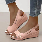 Summer Sandals Women Fashion Roman Women'S Shoes Foreign Trade Women'S Shoes Buckle Fish Mouth Beach Slope With Women'S Sandals - DanaFashionstore