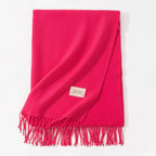 Pure Color Artificial Cashmere Scarf Women's Winter High-grade Shawl - DanaFashionstore
