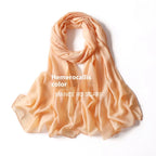 Pure Color Pearl Chiffon Scarf Headcloth Veil Chiffon Scarf - DanaFashionstore