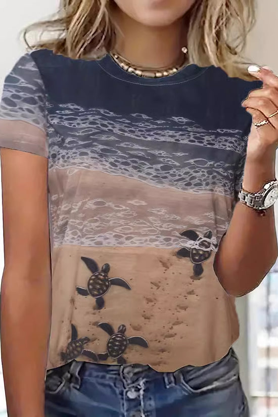 Women's 3D Printed Short Sleeve Wish