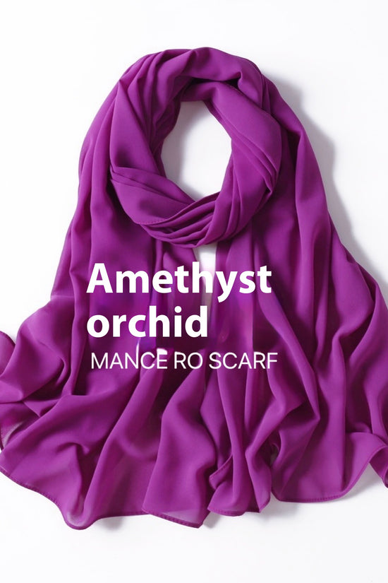 Pure Color Pearl Chiffon Scarf Headcloth Veil Chiffon Scarf