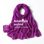 Pure Color Pearl Chiffon Scarf Headcloth Veil Chiffon Scarf - DanaFashionstore