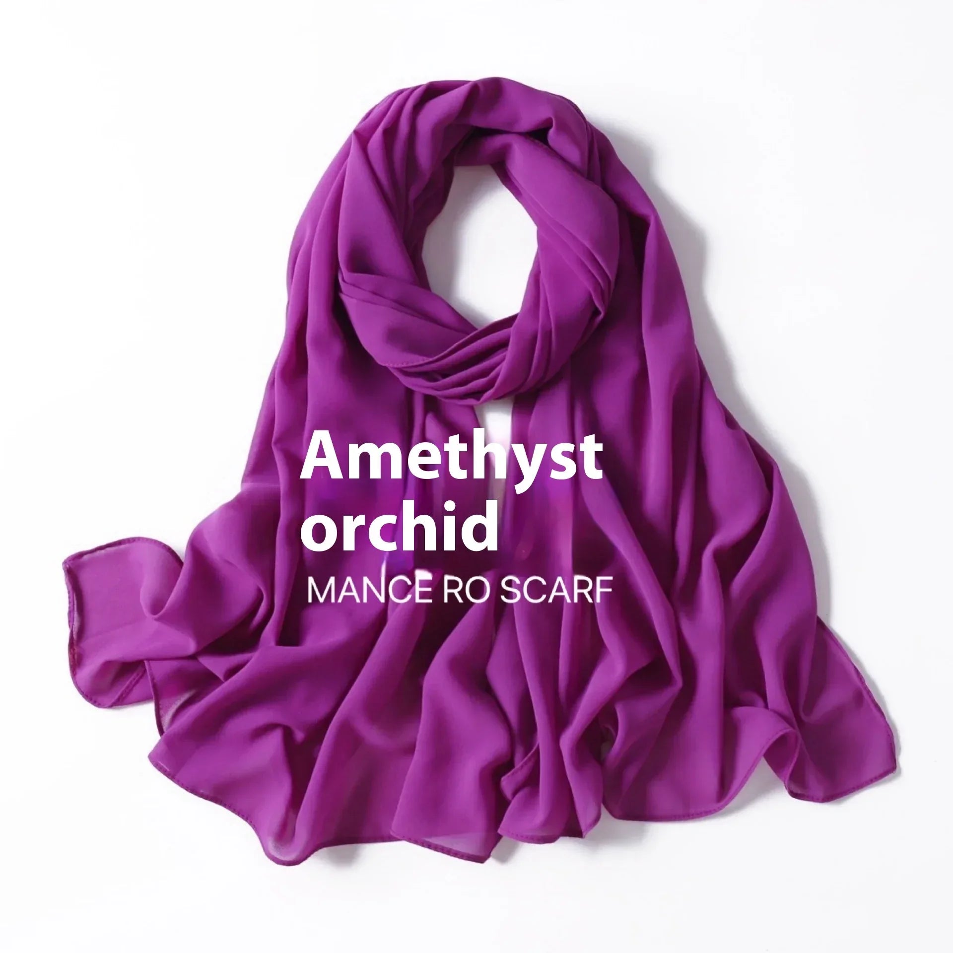 Pure Color Pearl Chiffon Scarf Headcloth Veil Chiffon Scarf - DanaFashionstore
