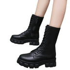 Velvet Mid-tube Microfiber Round Head Artificial Wool Adult Women's Boots - DanaFashionstore