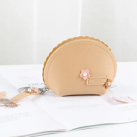 Women's Hand Holding Fan Small And Simple Coin Key Case One-piece Zipper Waterproof Coin Purse - DanaFashionstore