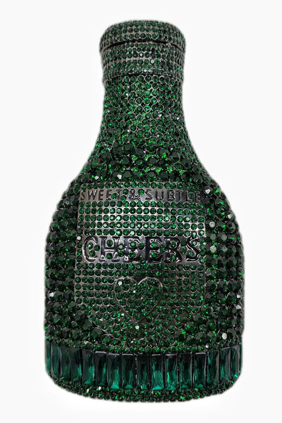 Champagne Bottle Rhinestone Evening Clutch Women's Bag - Dana Fashion
