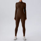 Fleece-Lined Yoga Jumpsuit 2026 - Long Sleeve Warm Tights - DanaFashionstore