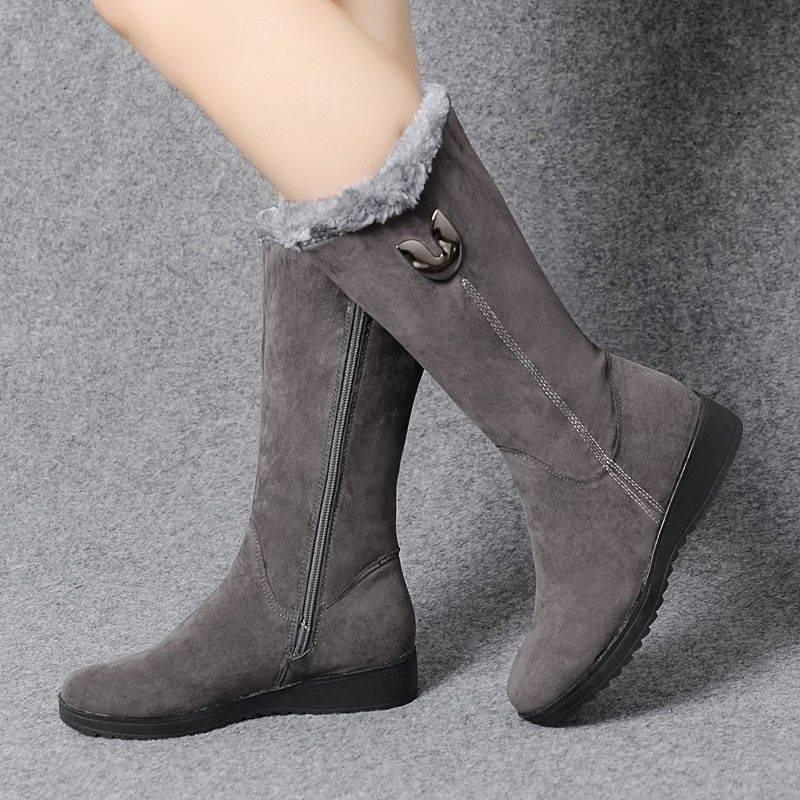 New Style Large Cotton Mid-tube Boots Women's Warm And Non-slip - DanaFashionstore