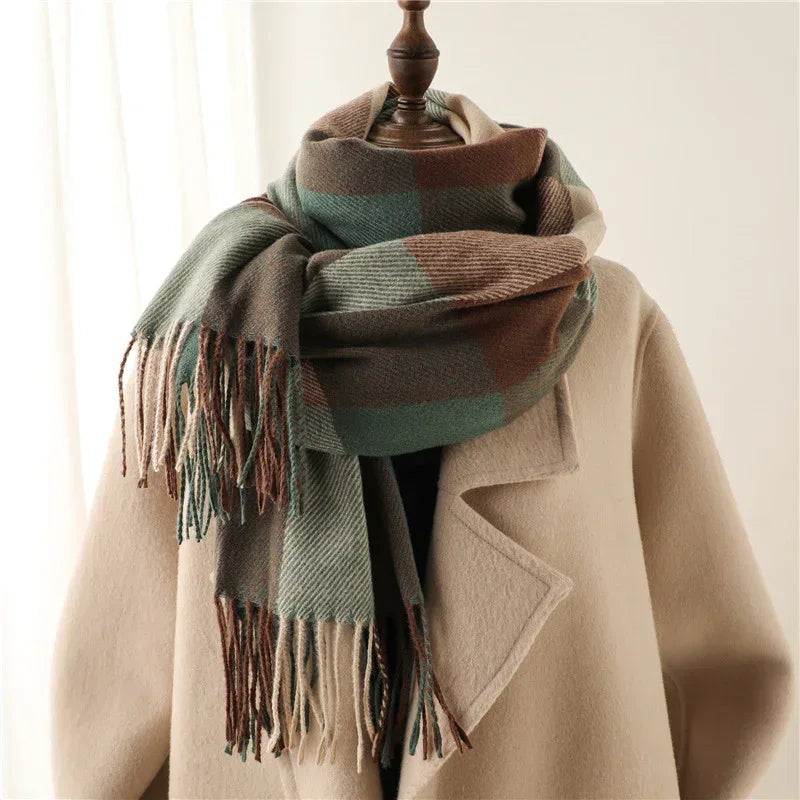 Thick Warm Outer Shawl Tassel South Korea Artificial Cashmere Scarf - DanaFashionstore