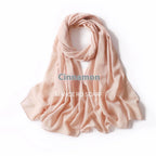 Pure Color Pearl Chiffon Scarf Headcloth Veil Chiffon Scarf - DanaFashionstore