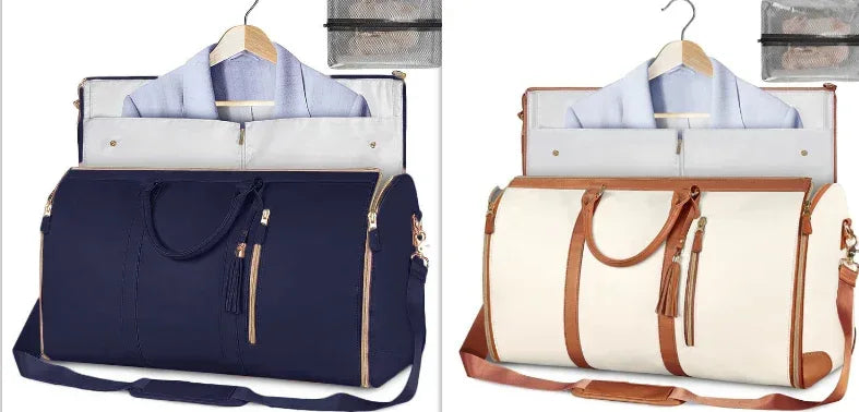 Large Capacity Travel Duffle Bag Women's Handbag Folding Suit Bag Waterproof Clothes Totes - DanaFashionstore
