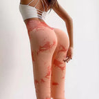 Tie-dye Yoga Pants Cropped High-waisted Butt-lifting - DanaFashionstore
