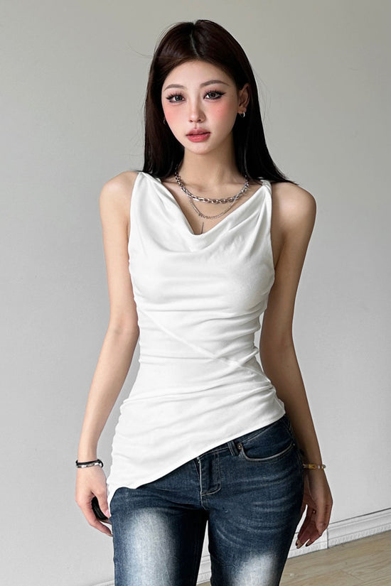 Women's Multi-wear Collarbone Thin Shoulder T-shirt Summer