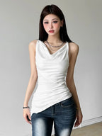 Women's Multi-wear Collarbone Thin Shoulder T-shirt Summer - DanaFashionstore