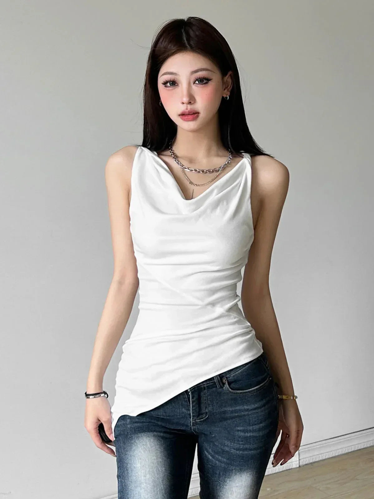 Women's Multi-wear Collarbone Thin Shoulder T-shirt Summer - DanaFashionstore