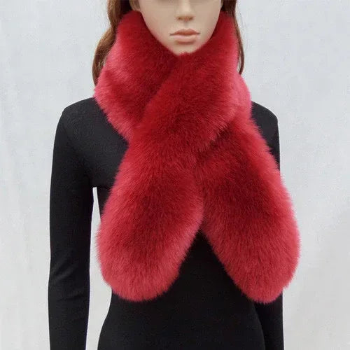 Faux Fur Rabbit Fox Collar Shawl - DanaFashionstore