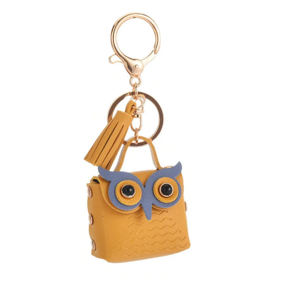 Creative Leather Owl Coin Purse Keychain - DanaFashionstore