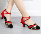 Latin Dance Shoes Female Middle And Soft Bottom Four Seasons - DanaFashionstore