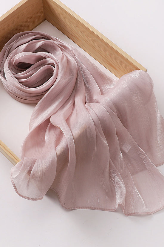 Breathable Cool Island Satin Smooth Silk Toe Scarf