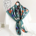 Cartoon Cat Silk Scarf Fashion Sun Protection - DanaFashionstore