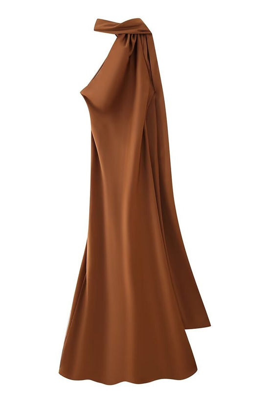 Elegant Satin Ribbon Sling Party Sleeveless Dress