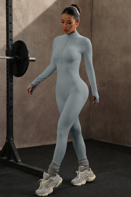 Yoga Bodysuit Long Sleeve Seamless Tight One-piece Yoga Suit