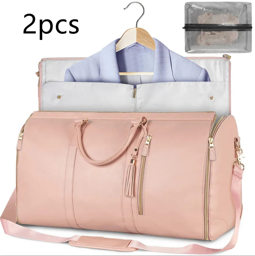 Large Capacity Travel Duffle Bag Women's Handbag Folding Suit Bag Waterproof Clothes Totes - DanaFashionstore